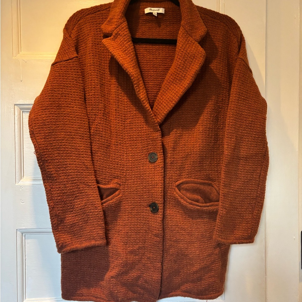 Madewell Rust Knit Blazer